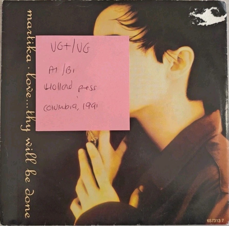Martika Love Thy Will Be Done Vinyl Record 7" VG+/VG 657313 7 1991 sleeve Martika Love Thy Will Be Done Vinyl Record 7" VG+/VG 657313 7 1991 sleeve