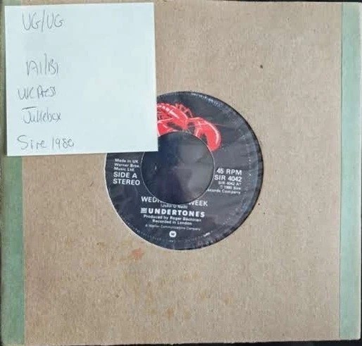 The Undertones Wednesday Week Vinyl Record 7" VG/VG SIR 4042 1980 sleeve The Undertones Wednesday Week Vinyl Record 7" VG/VG SIR 4042 1980 sleeve