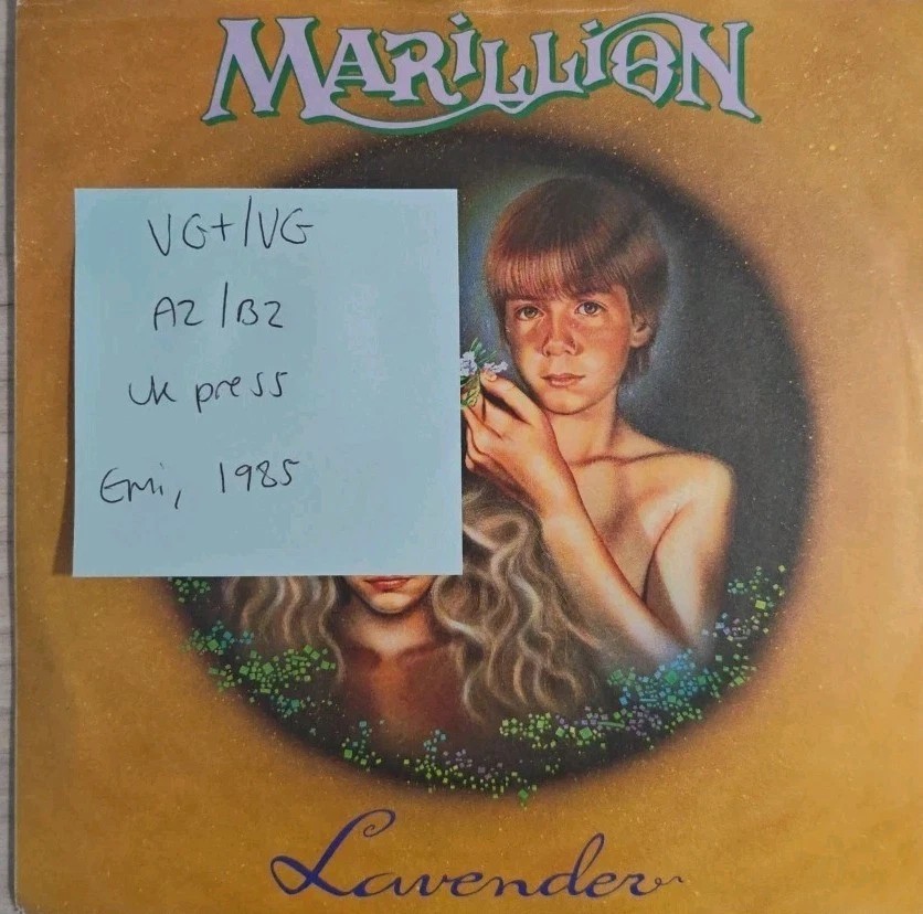 Marillion Lavender Vinyl Record 7" VG+/VG MARIL4 1985 sleeve Marillion Lavender Vinyl Record 7" VG+/VG MARIL4 1985 sleeve