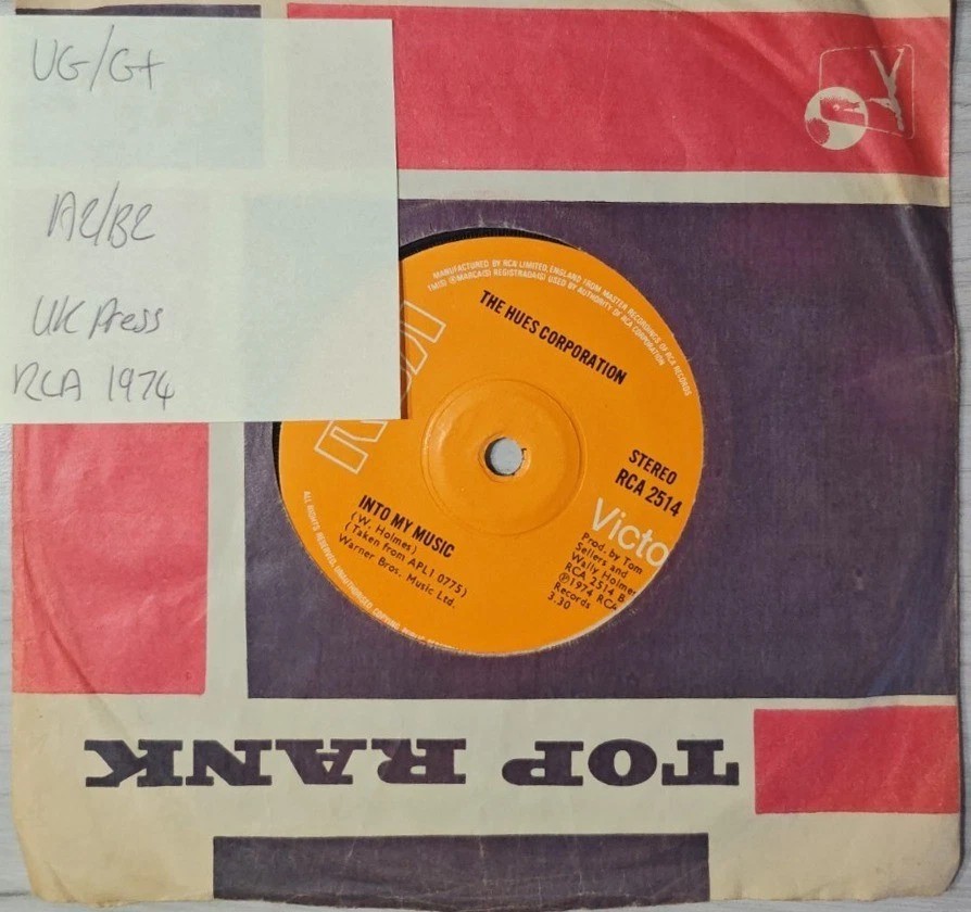 The Hues Corporation I'll Take A Melody Vinyl Record 7" VG/G+ RCA 2514 1975 sleeve The Hues Corporation I'll Take A Melody Vinyl Record 7" VG/G+ RCA 2514 1975 sleeve