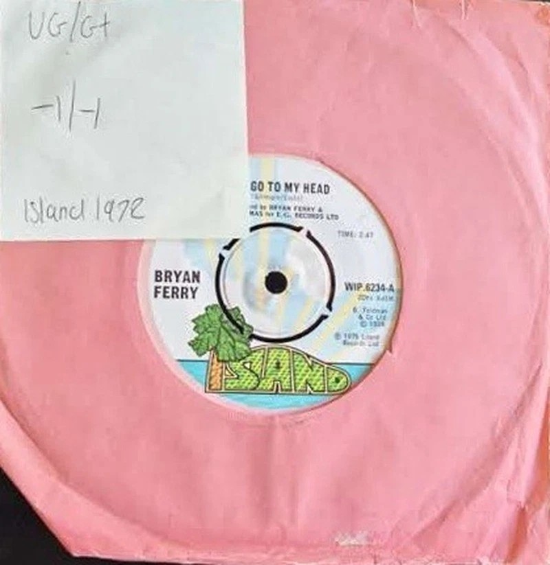 Bryan Ferry You Go To My Head Vinyl Record 7" VG/G+ WIP 6234 1975 sleeve Bryan Ferry You Go To My Head Vinyl Record 7" VG/G+ WIP 6234 1975 sleeve