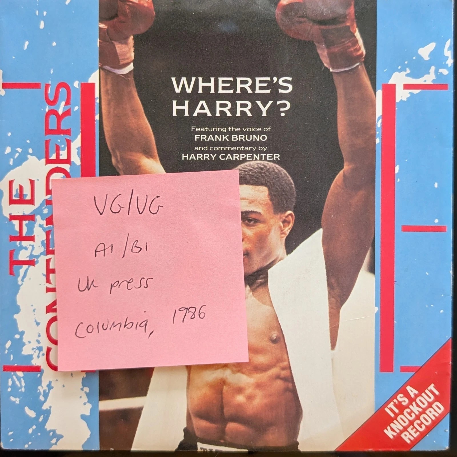 The Contenders Where's Harry? Vinyl Record 7" VG/VG DB9136 1986 sleeve The Contenders Where's Harry? Vinyl Record 7" VG/VG DB9136 1986 sleeve