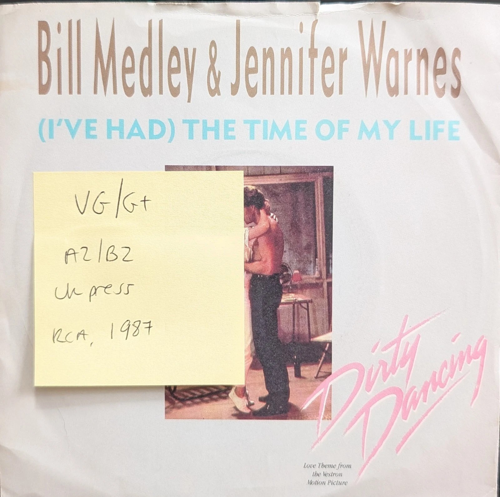 Bill Medley & Jennifer Warnes I've Had The Time Vinyl Record 7" VG/G+ PB49625 sleeve Bill Medley & Jennifer Warnes I've Had The Time Vinyl Record 7" VG/G+ PB49625 sleeve