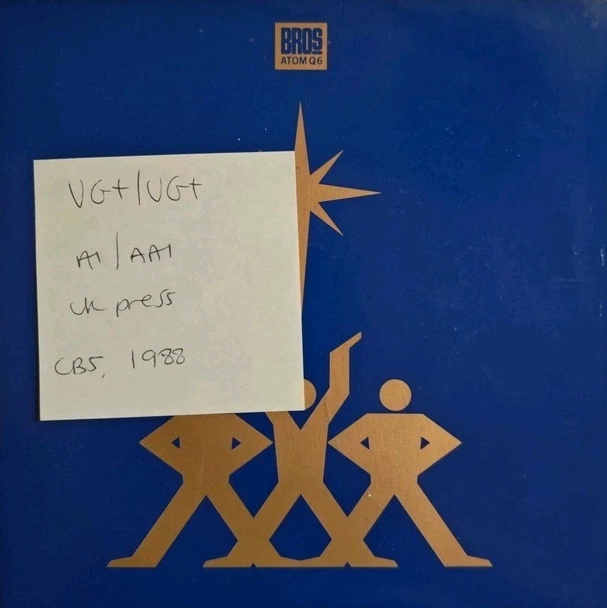 Bros Silent Night Vinyl Record 7" VG+/VG+ ATOMQ6 1988 sleeve Bros Silent Night Vinyl Record 7" VG+/VG+ ATOMQ6 1988 sleeve