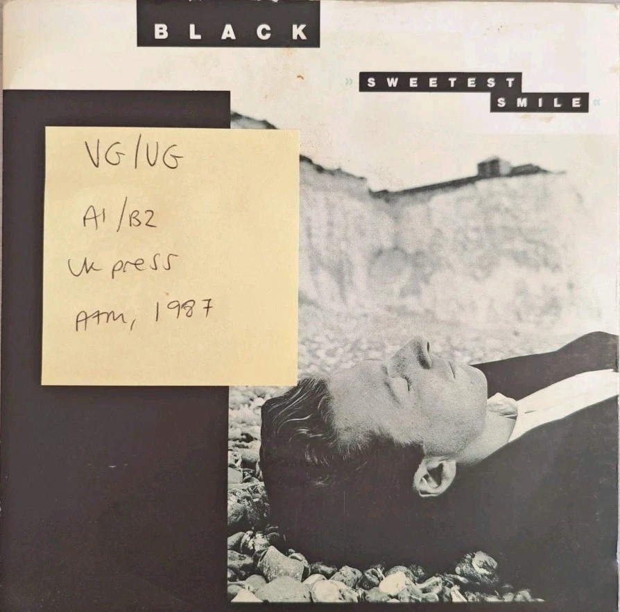 Black Sweetest Smile/ Sixteens Vinyl Record 7" VG/VG AM 394 1987 sleeve Black Sweetest Smile/ Sixteens Vinyl Record 7" VG/VG AM 394 1987 sleeve