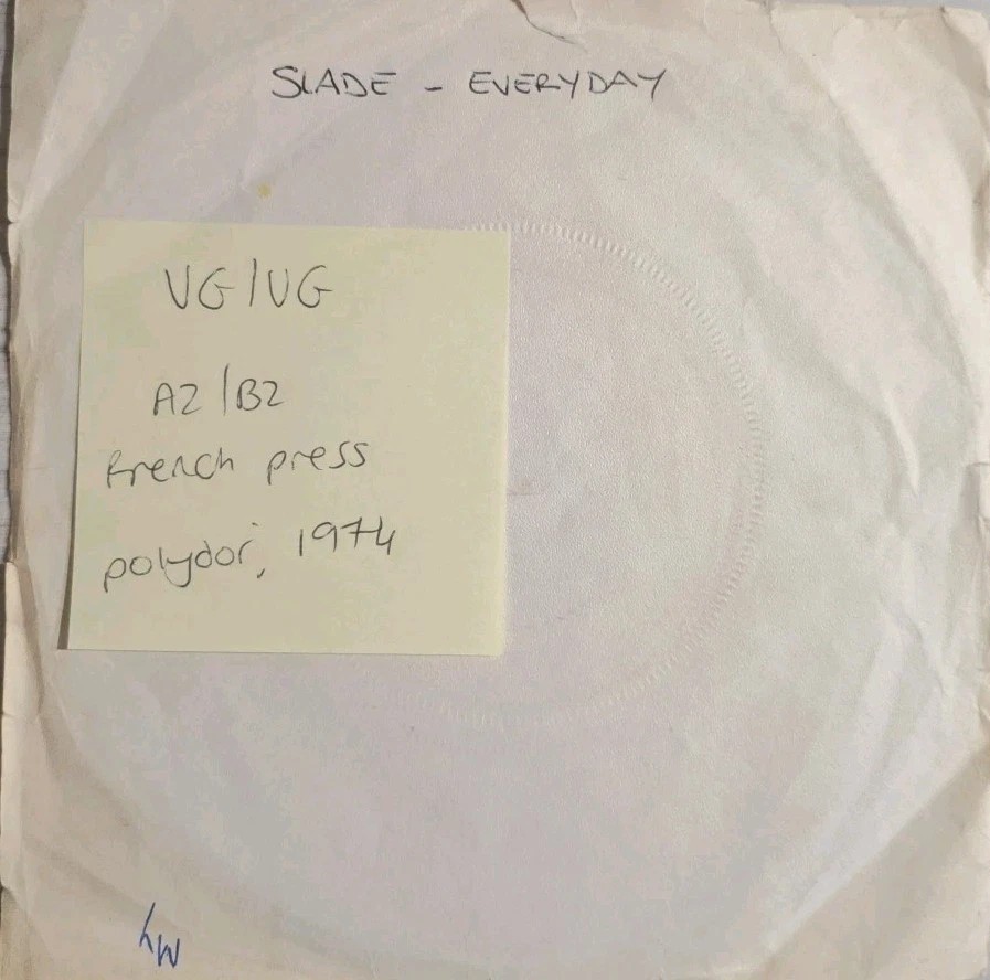 Slade Everyday Vinyl Record 7" VG/VG 2058453 1974 sleeve Slade Everyday Vinyl Record 7" VG/VG 2058453 1974 sleeve