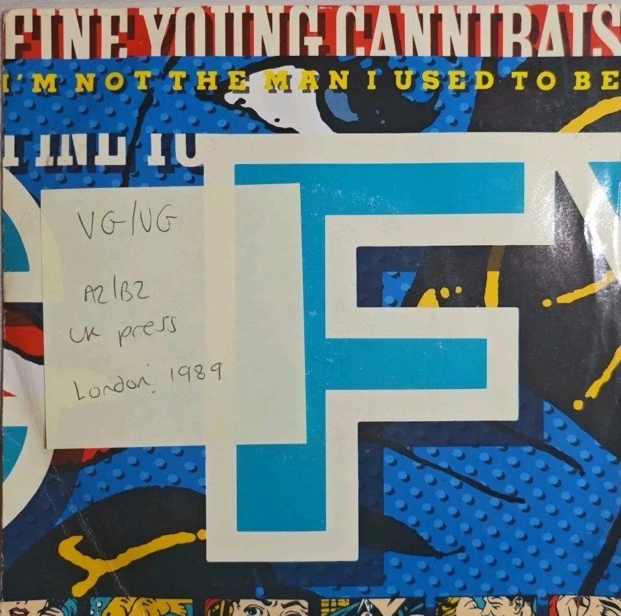 Fine Young Cannibals I'm Not The Man I Used To Be Vinyl Record 7" VG/VG LON244 sleeve Fine Young Cannibals I'm Not The Man I Used To Be Vinyl Record 7" VG/VG LON244 sleeve