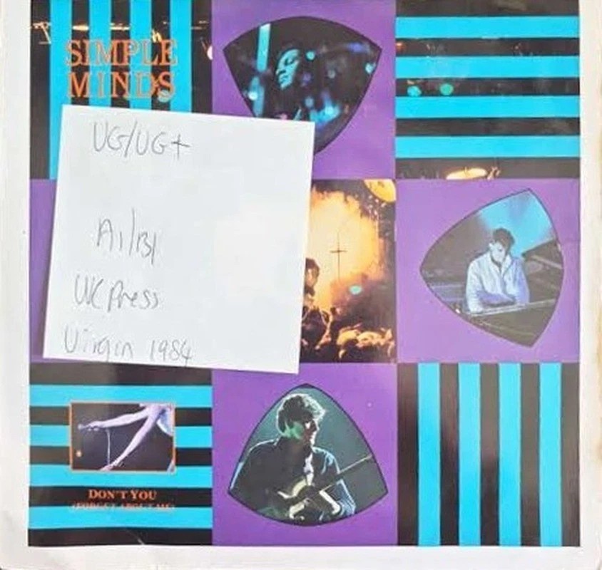 Simple Minds Don't You (Forget About Me) Vinyl Record 7" VG/VG+ VS 749 1984 sleeve Simple Minds Don't You (Forget About Me) Vinyl Record 7" VG/VG+ VS 749 1984 sleeve