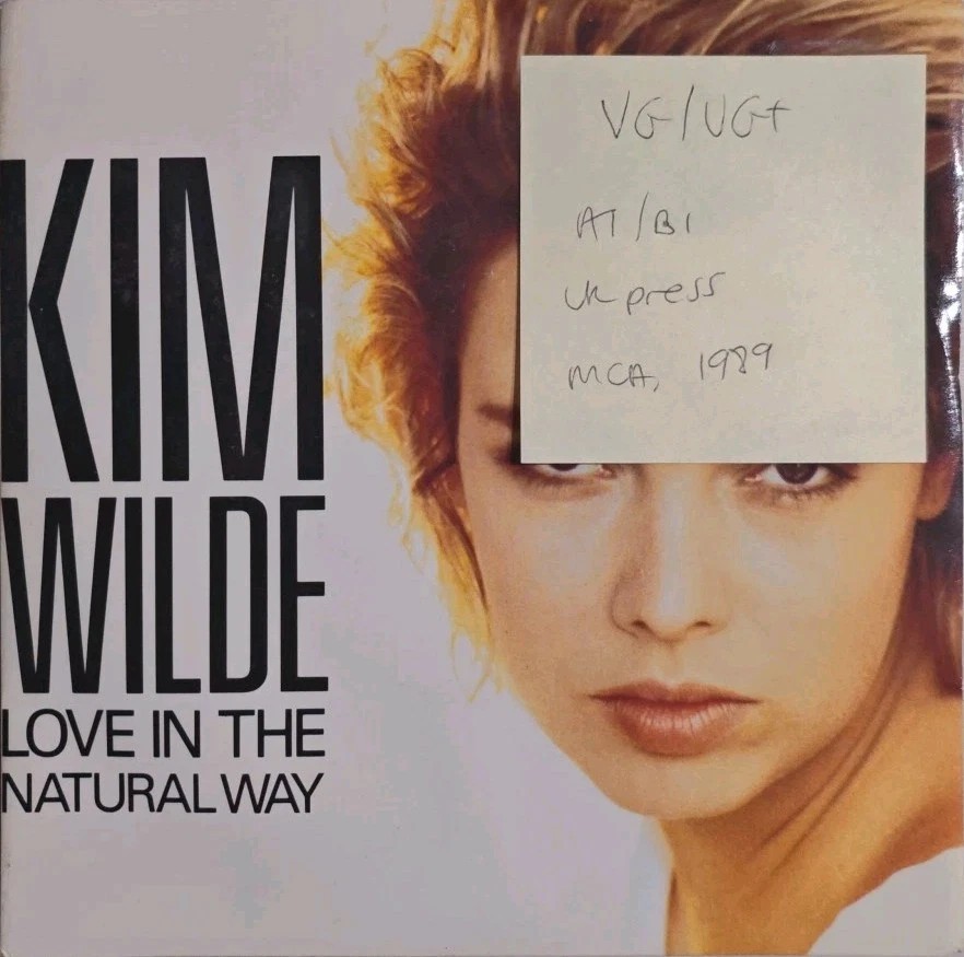 Kim Wilde Love in The Natural Way Vinyl Record 7" VG/VG+ KIM11 1989 sleeve Kim Wilde Love in The Natural Way Vinyl Record 7" VG/VG+ KIM11 1989 sleeve