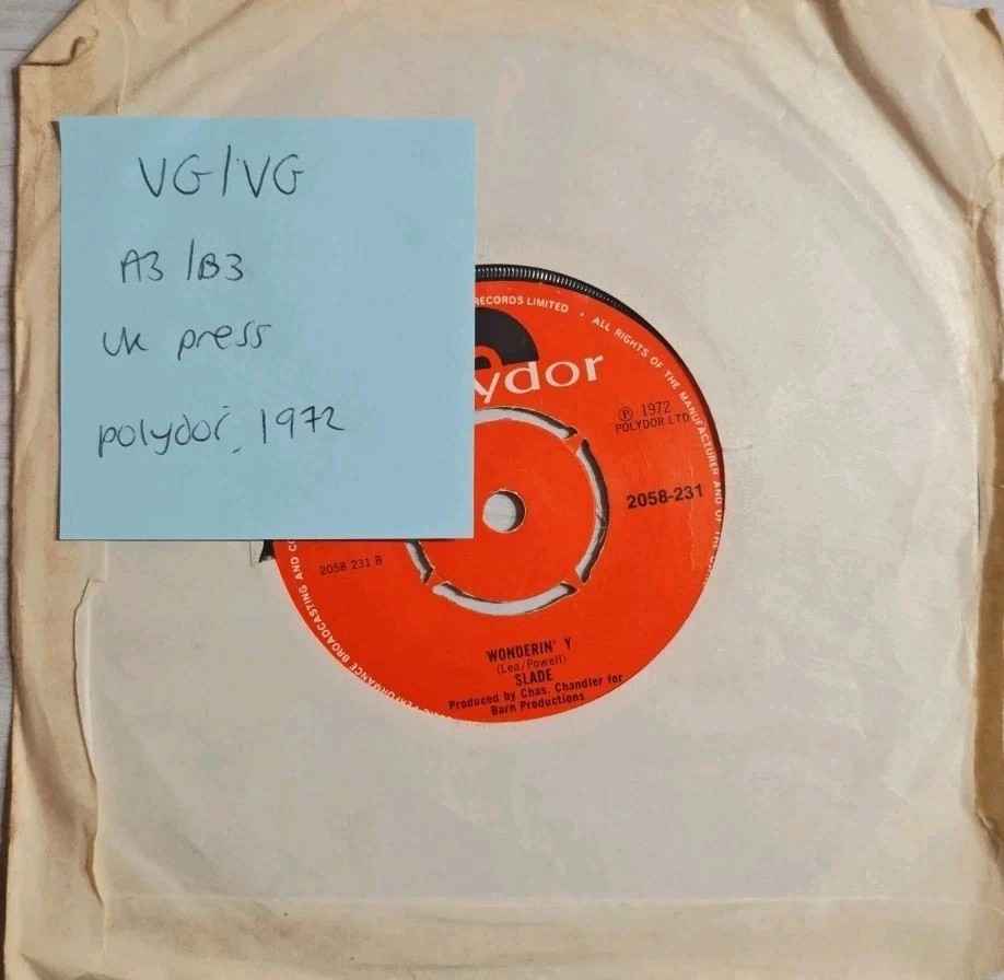 Slade Take Me Bak 'Ome Vinyl Record 7" VG/VG 2058231 1972 sleeve Slade Take Me Bak 'Ome Vinyl Record 7" VG/VG 2058231 1972 sleeve