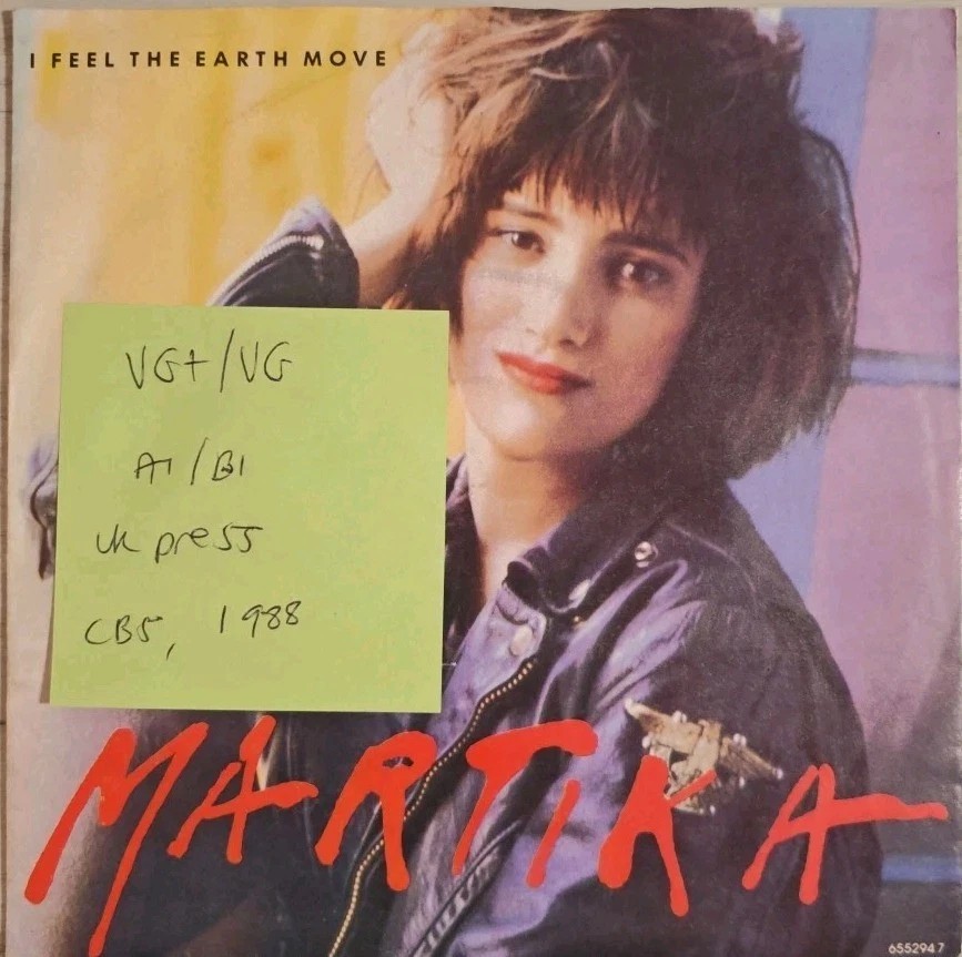Martika I Feel The Earth Move Alibis Vinyl Record 7" VG+/VG 655294 sleeve Martika I Feel The Earth Move Alibis Vinyl Record 7" VG+/VG 655294 sleeve