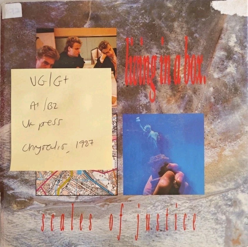Living In A Box Scales Of Justice Vinyl Record 7" VG/G+ LIB2 1987 sleeve Living In A Box Scales Of Justice Vinyl Record 7" VG/G+ LIB2 1987 sleeve
