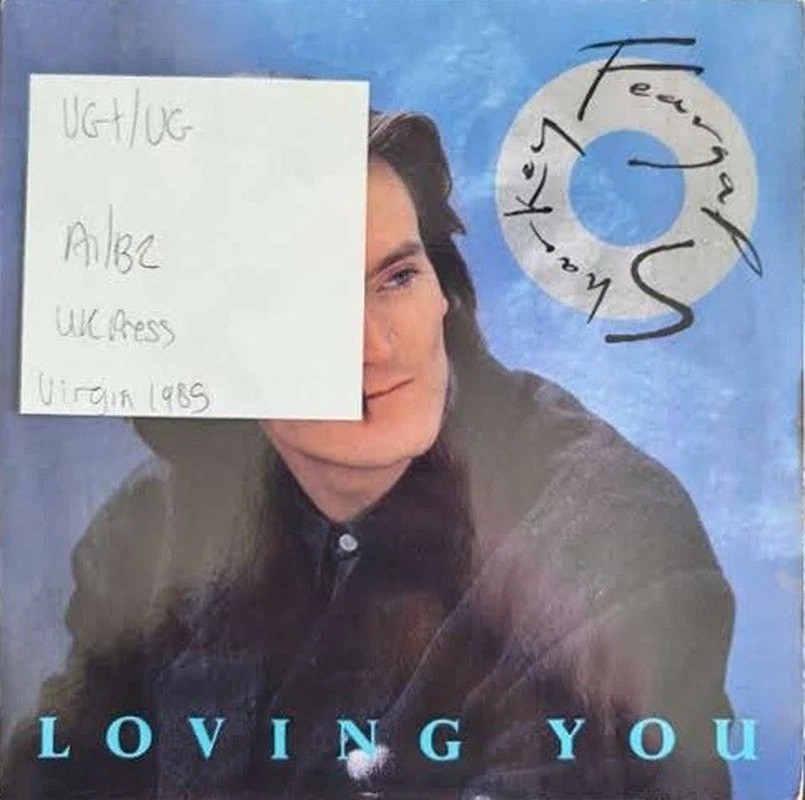 Feargal Sharkey Loving You Vinyl Record 7" VG+/VG VS 770 1985 sleeve Feargal Sharkey Loving You Vinyl Record 7" VG+/VG VS 770 1985 sleeve