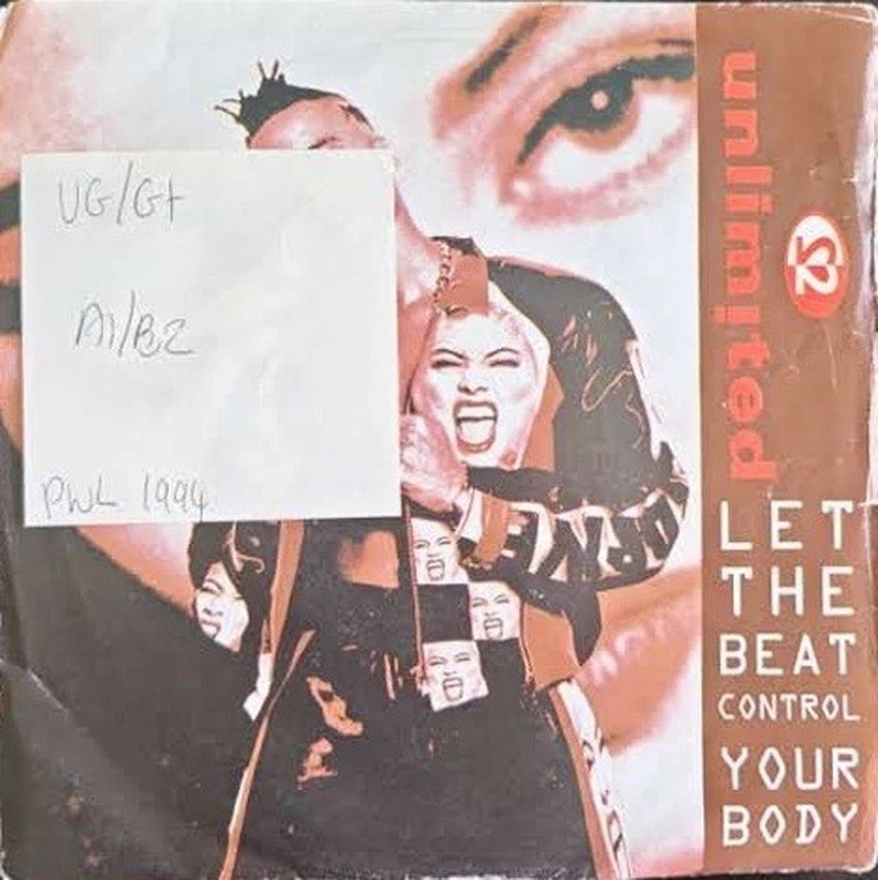 2 Unlimited Let The Beat Control Your Body Vinyl Record 7" VG/G+ PWL 280 1994 vinyl record sleeve 2 Unlimited Let The Beat Control Your Body Vinyl Record 7" VG/G+ PWL 280 1994 vinyl record sleeve