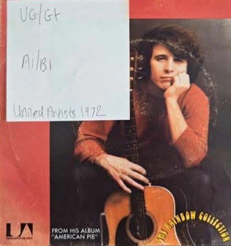 Don McLean Vincent Vinyl Record 7" VG/G+ UP 35359 1972 sleeve Don McLean Vincent Vinyl Record 7" VG/G+ UP 35359 1972 sleeve