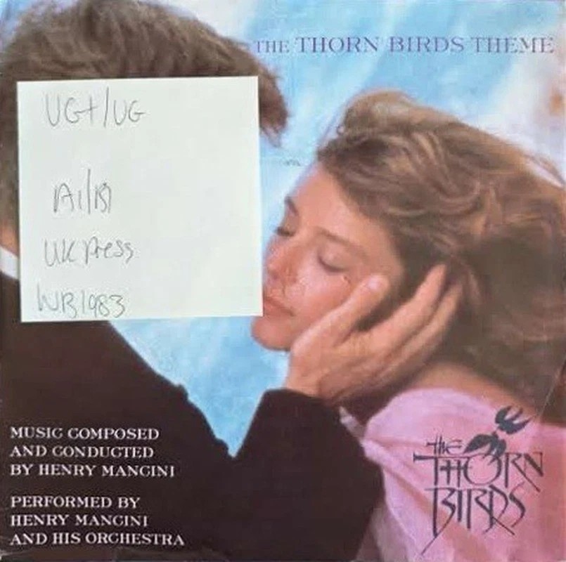 Henry Mancini The Thorn Birds Theme Vinyl Record 7" VG+/VG W 9697 1983 sleeve Henry Mancini The Thorn Birds Theme Vinyl Record 7" VG+/VG W 9697 1983 sleeve
