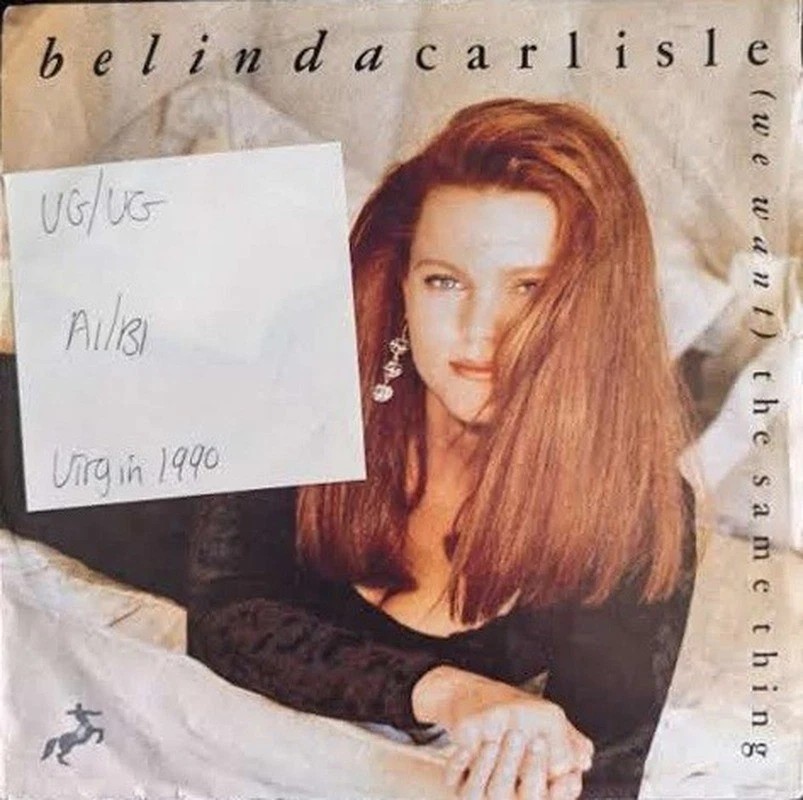 Belinda Carlisle (We Want) The Same Thing Vinyl Record 7" VG/VG VS 1291 1990 vinyl record sleeve Belinda Carlisle (We Want) The Same Thing Vinyl Record 7" VG/VG VS 1291 1990 vinyl record sleeve