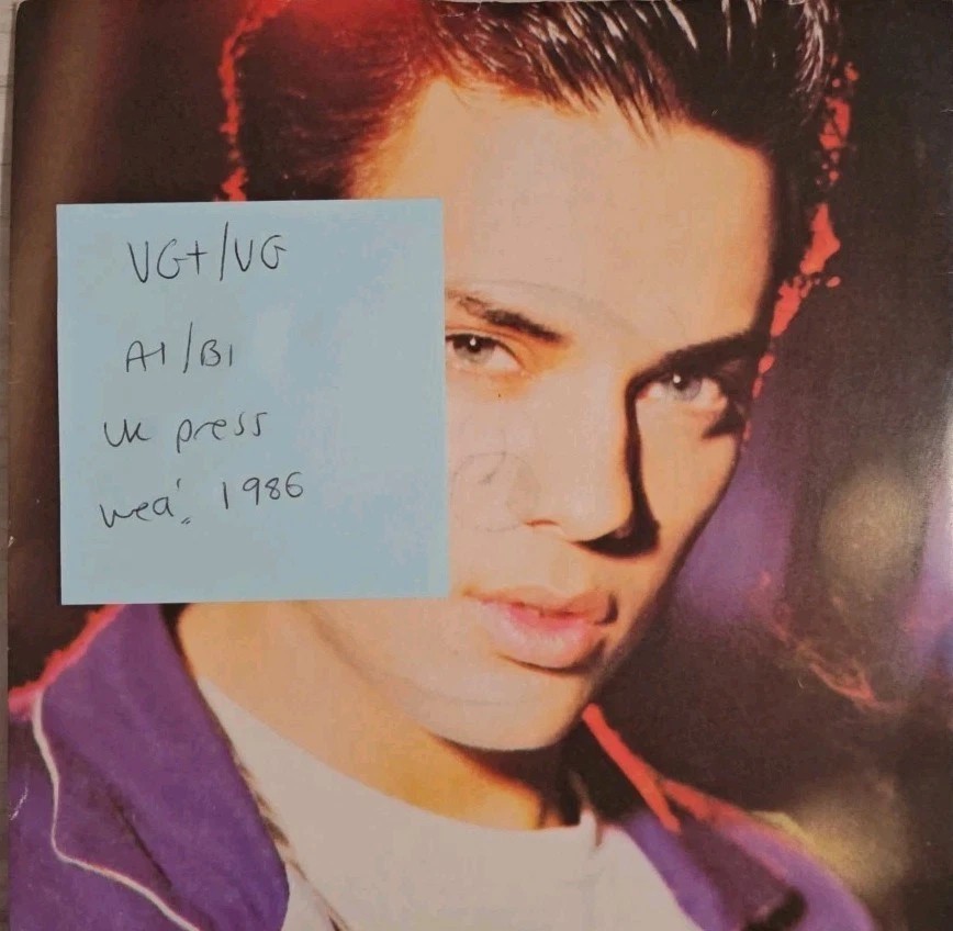 Nick Kamen Each Time You Break My Heart Vinyl Record 7" VG+/VG YZ 90 1986 sleeve Nick Kamen Each Time You Break My Heart Vinyl Record 7" VG+/VG YZ 90 1986 sleeve