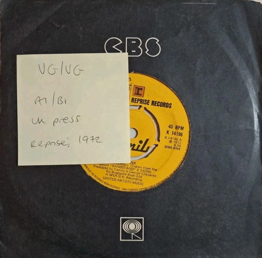 Family Burlesque Vinyl Record 7" VG/VG K 14196 1972 sleeve Family Burlesque Vinyl Record 7" VG/VG K 14196 1972 sleeve