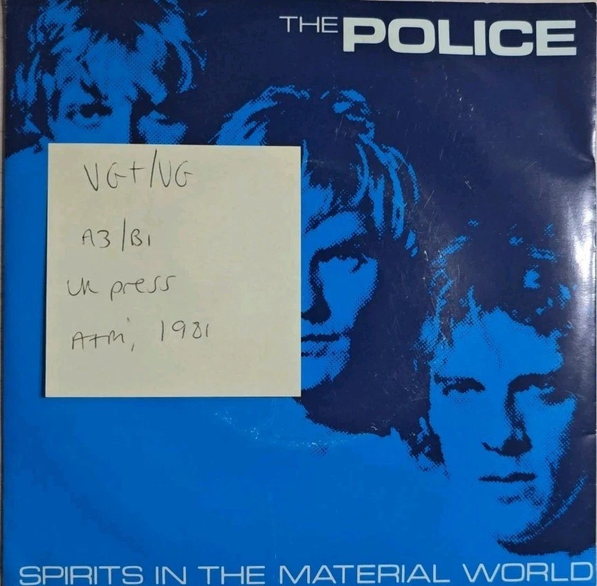 The Police Spirits in The Material World Vinyl Record 7" VG+/VG AMS 8194 1981 sleeve The Police Spirits in The Material World Vinyl Record 7" VG+/VG AMS 8194 1981 sleeve