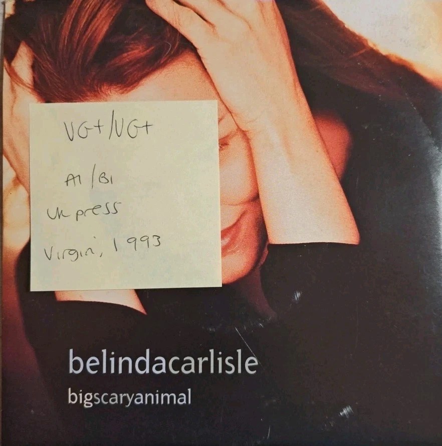 Belinda Carlisle Big Scary Animal Vinyl Record 7" VG+/VG+ VS1472 1993 sleeve Belinda Carlisle Big Scary Animal Vinyl Record 7" VG+/VG+ VS1472 1993 sleeve