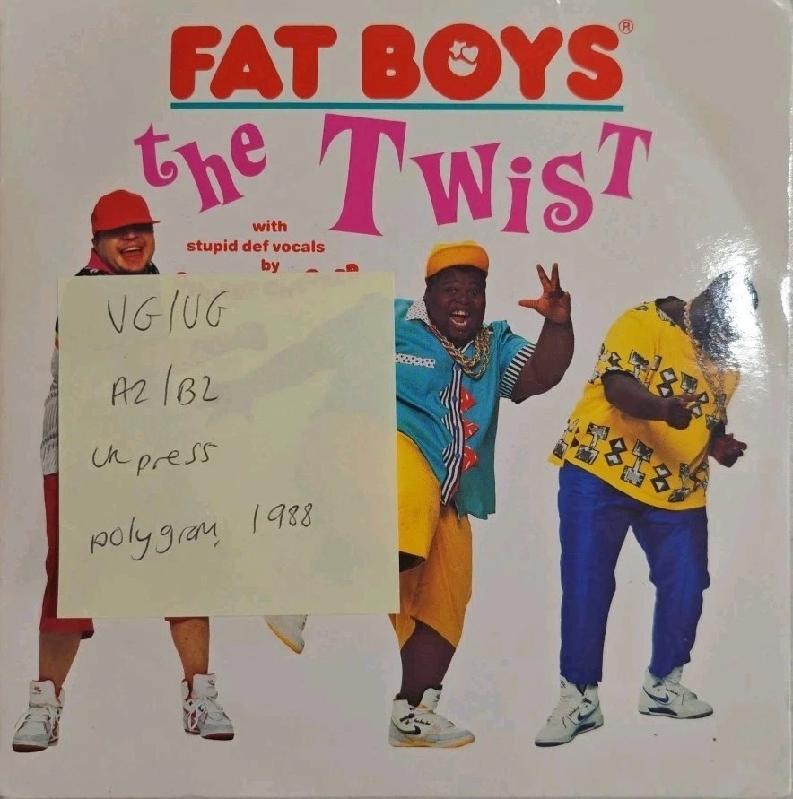 Fat Boys The Twist Vinyl Record 7" VG/VG URB20 1988 sleeve Fat Boys The Twist Vinyl Record 7" VG/VG URB20 1988 sleeve