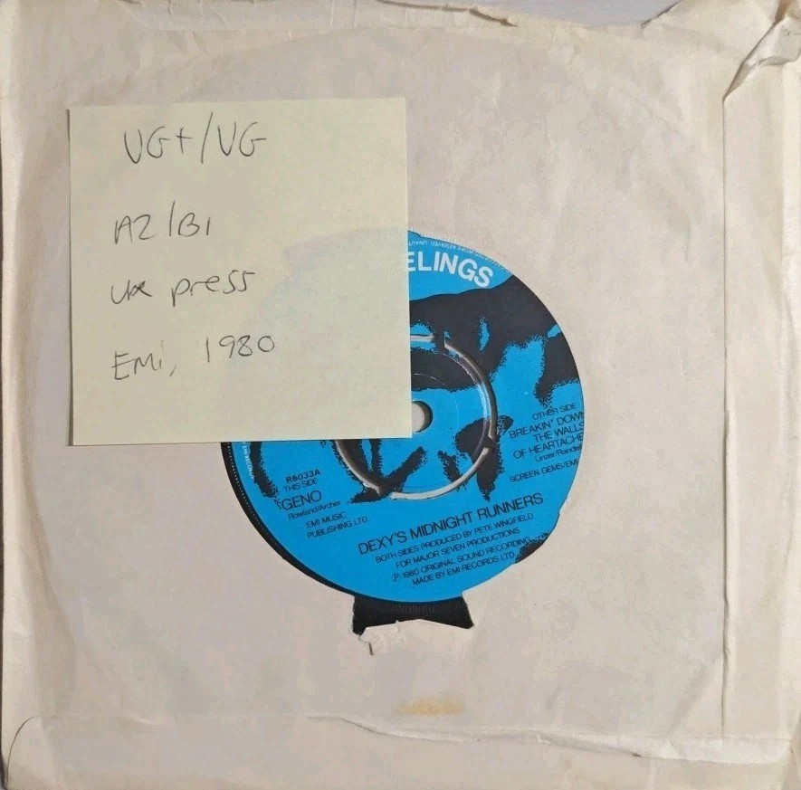 Dexy's Midnight Runners Late Night Feelings Vinyl Record 7" VG+/VG R6033 1980 sleeve Dexy's Midnight Runners Late Night Feelings Vinyl Record 7" VG+/VG R6033 1980 sleeve