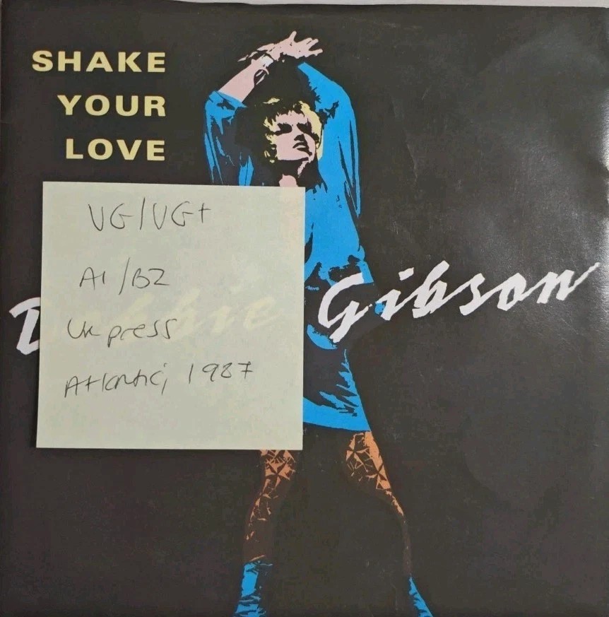 Debbie Gibson Shake Your Love Vinyl Record 7" VG/VG+ A9187 1987 sleeve Debbie Gibson Shake Your Love Vinyl Record 7" VG/VG+ A9187 1987 sleeve