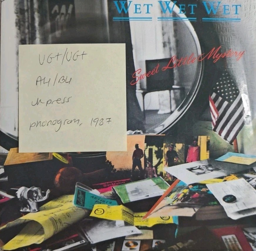 Wet Wet Wet Sweet Little Mystery Vinyl Record 7" VG+/VG+ JEWEL 4 1987 sleeve Wet Wet Wet Sweet Little Mystery Vinyl Record 7" VG+/VG+ JEWEL 4 1987 sleeve