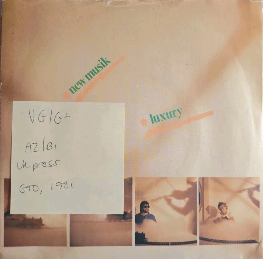 New Musik Luxury Vinyl Record 7" VG/G+ GT 284 1981 sleeve New Musik Luxury Vinyl Record 7" VG/G+ GT 284 1981 sleeve