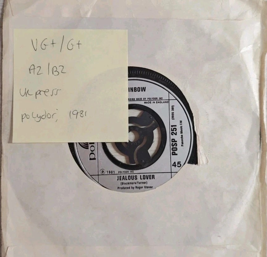 Rainbow Can't Happen Here Vinyl Record 7" VG+/G+ POSP 251 1981 sleeve Rainbow Can't Happen Here Vinyl Record 7" VG+/G+ POSP 251 1981 sleeve