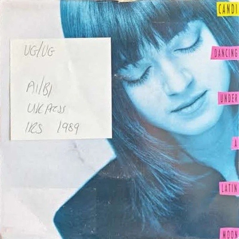 Candi Dancing Under A Latin Moon Vinyl Record 7" VG/VG EIRS 108 1989 sleeve Candi Dancing Under A Latin Moon Vinyl Record 7" VG/VG EIRS 108 1989 sleeve
