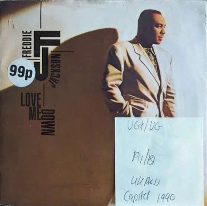Freddie Jackson Love Me Down Vinyl Record 7" VG+/VG CL 611 1990 sleeve Freddie Jackson Love Me Down Vinyl Record 7" VG+/VG CL 611 1990 sleeve