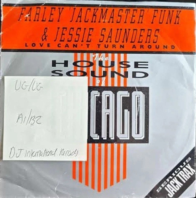 Farley Jackmaster Funk Love Can't Turn Around Vinyl Record 7" VG/VG LON 105 1986 sleeve Farley Jackmaster Funk Love Can't Turn Around Vinyl Record 7" VG/VG LON 105 1986 sleeve