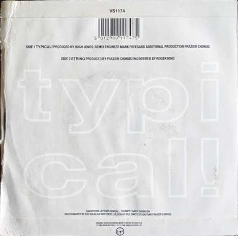 Frazier Chorus Typical! Vinyl Record 7" VG/G+ VS 1174 1989 sleeve Frazier Chorus Typical! Vinyl Record 7" VG/G+ VS 1174 1989 sleeve