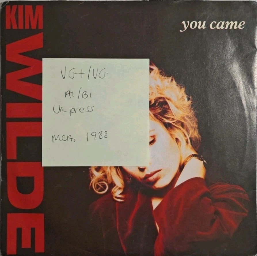 Kim Wilde You Came / Stone Vinyl Record 7" VG+/VG KIM8 1988 sleeve Kim Wilde You Came / Stone Vinyl Record 7" VG+/VG KIM8 1988 sleeve