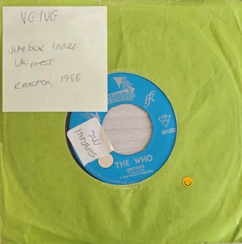 The Who Substitute / Instant Party Vinyl Record 7" VG/VG 591001 1966 sleeve The Who Substitute / Instant Party Vinyl Record 7" VG/VG 591001 1966 sleeve