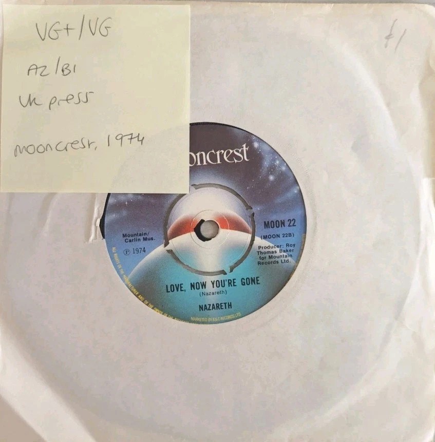 Nazareth Shanghai'd In Shanghai Vinyl Record 7" VG+/VG MOON 22 1974 sleeve Nazareth Shanghai'd In Shanghai Vinyl Record 7" VG+/VG MOON 22 1974 sleeve