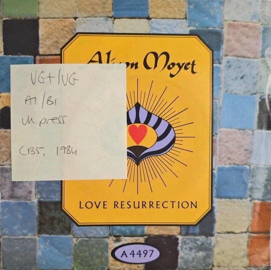 Alison Moyet Love Resurrection Vinyl Record 7" VG+/VG A4497 1984 sleeve Alison Moyet Love Resurrection Vinyl Record 7" VG+/VG A4497 1984 sleeve