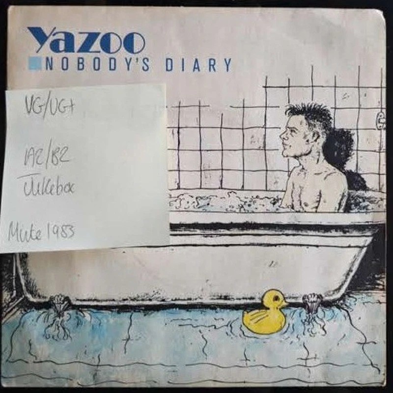 Yazoo Nobody's Diary Vinyl Record 7" VG/VG+ 7 YAZ 003 1983 vinyl record sleeve Yazoo Nobody's Diary Vinyl Record 7" VG/VG+ 7 YAZ 003 1983 vinyl record sleeve