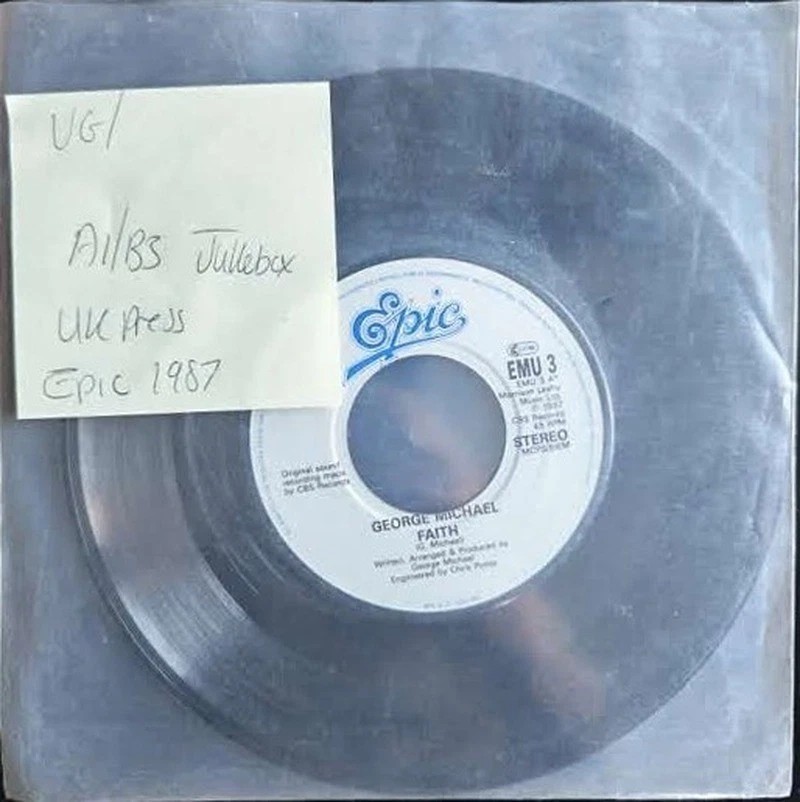 George Michael Faith Vinyl Record 7" VG EMU 3 1987 sleeve George Michael Faith Vinyl Record 7" VG EMU 3 1987 sleeve