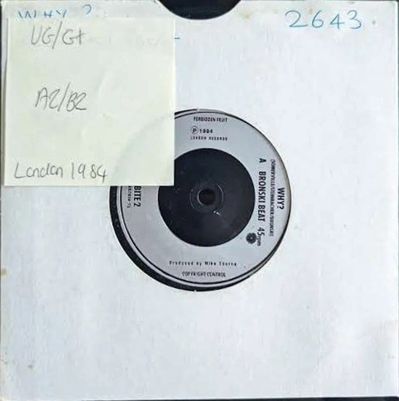 Bronski Beat Why? Vinyl Record 7" VG/G+ BITE 2 1984 sleeve Bronski Beat Why? Vinyl Record 7" VG/G+ BITE 2 1984 sleeve
