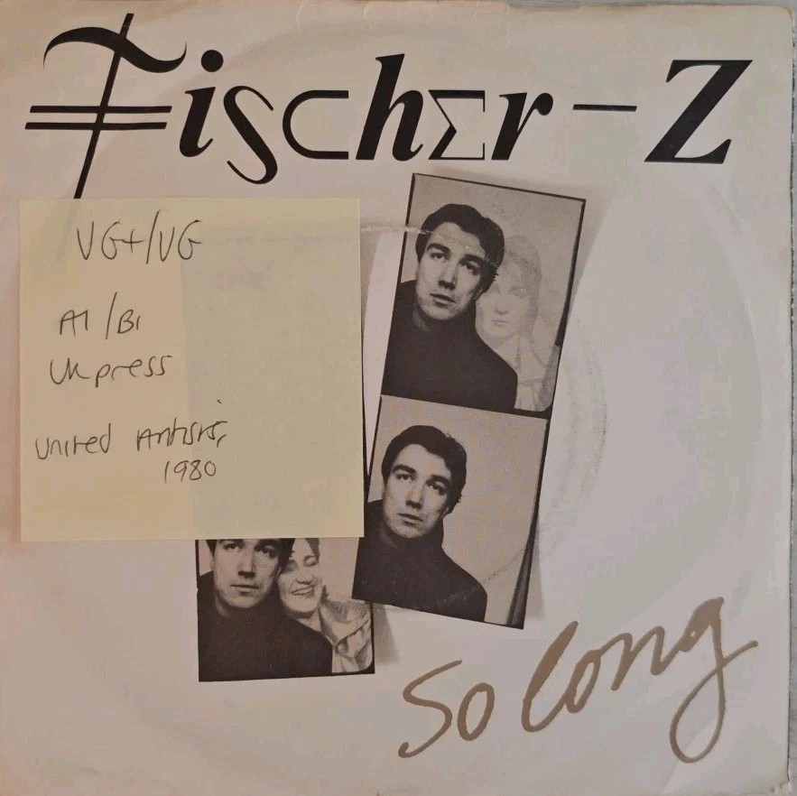 Fischer-Z So Long Vinyl Record 7" VG+/VG BP342 1980 sleeve Fischer-Z So Long Vinyl Record 7" VG+/VG BP342 1980 sleeve