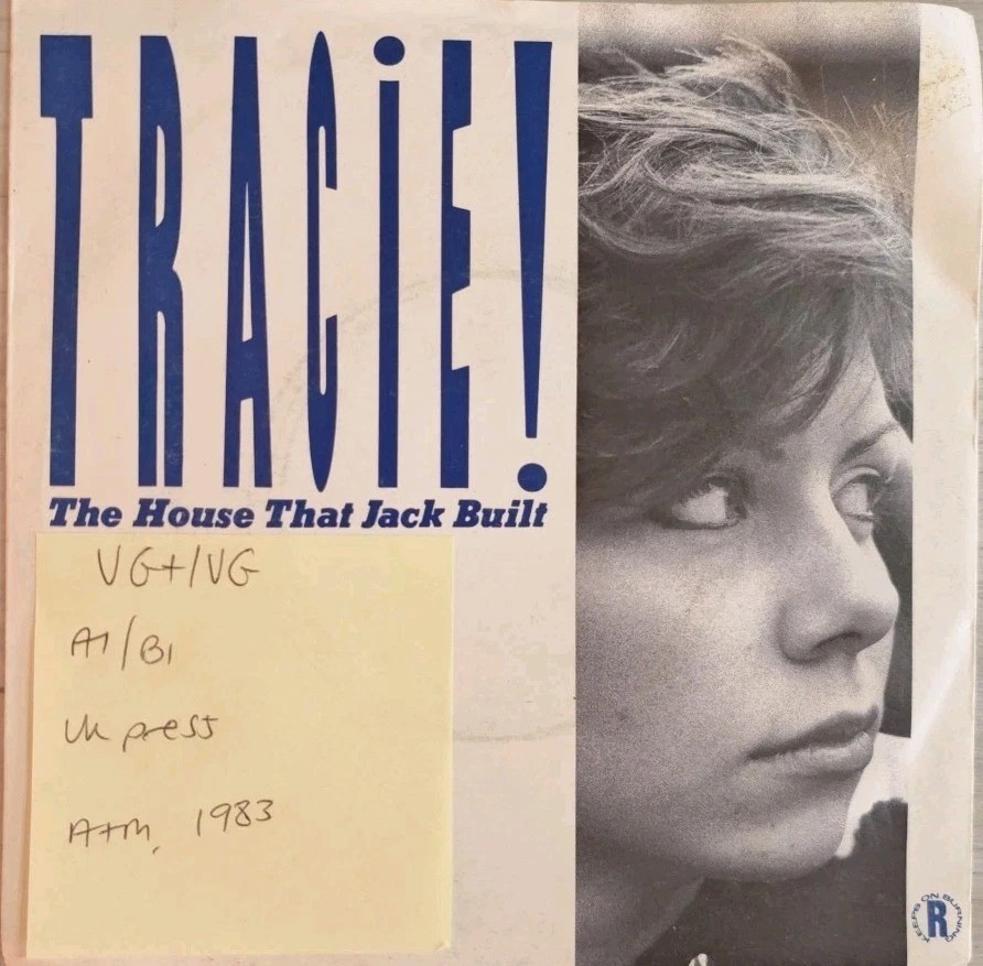 Tracie The House That Jack Built Vinyl Record 7" VG+/VG KOB701 1983 sleeve Tracie The House That Jack Built Vinyl Record 7" VG+/VG KOB701 1983 sleeve