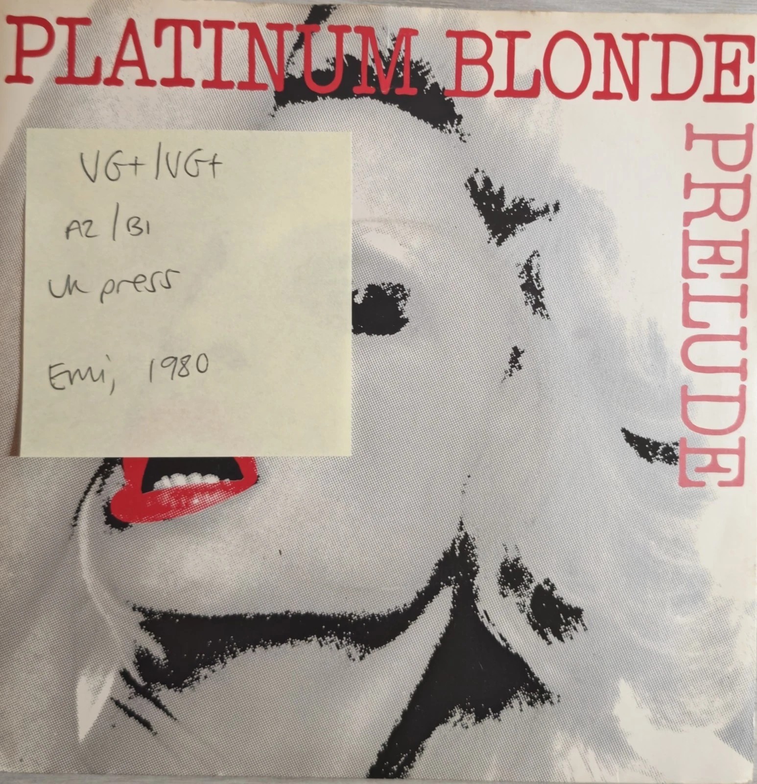 Platinum Blonde Prelude Vinyl Record 7" VG+/VG+ EMI5046 1980 sleeve Platinum Blonde Prelude Vinyl Record 7" VG+/VG+ EMI5046 1980 sleeve
