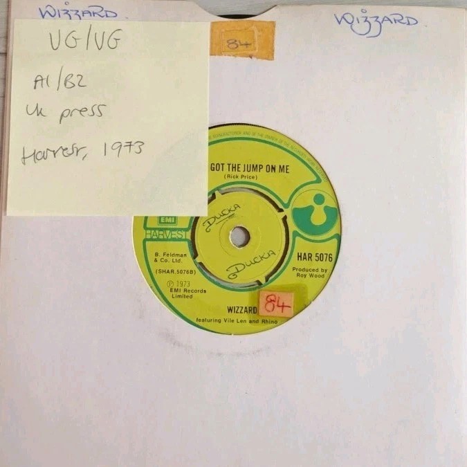 Wizzard Angel Fingers Vinyl Record 7" VG/VG HAR5076 1973 sleeve Wizzard Angel Fingers Vinyl Record 7" VG/VG HAR5076 1973 sleeve