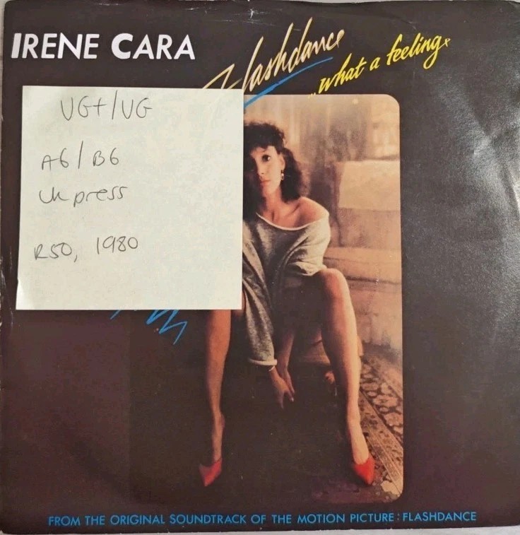 Irene Cara Flashdance What A Feeling Vinyl Record 7" VG+/VG CAN 1016 1983 sleeve Irene Cara Flashdance What A Feeling Vinyl Record 7" VG+/VG CAN 1016 1983 sleeve
