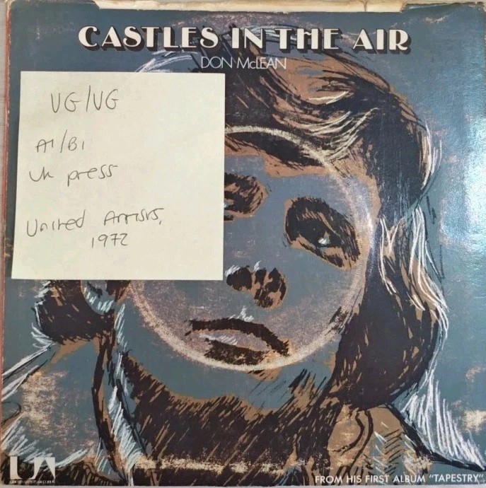 Don McLean Vincent / Castles In The Air Vinyl Record 7" VG/VG UP35359 sleeve Don McLean Vincent / Castles In The Air Vinyl Record 7" VG/VG UP35359 sleeve