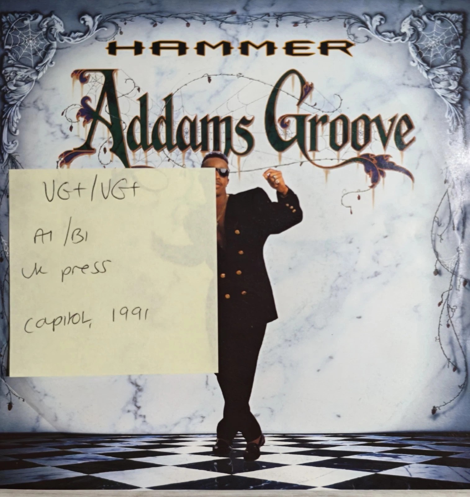 Hammer Addams Groove/Street Soldiers Vinyl Record 7" VG+/VG+ CL642 1991 sleeve Hammer Addams Groove/Street Soldiers Vinyl Record 7" VG+/VG+ CL642 1991 sleeve