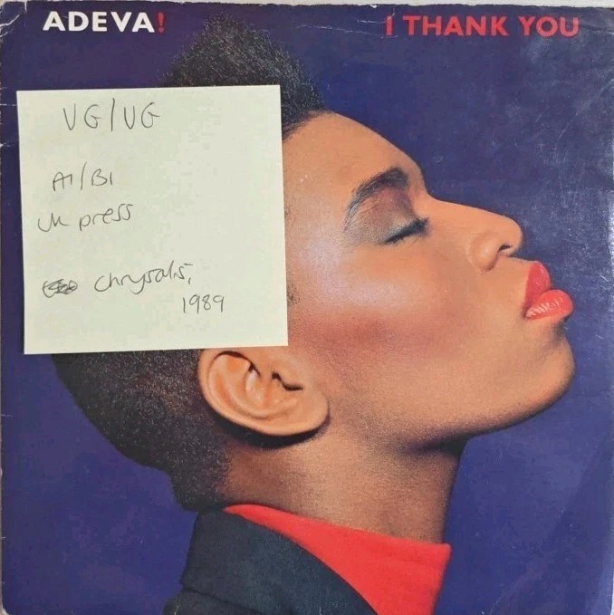 Adeva I Thank You Vinyl Record 7" VG/VG COOL 192 1989 sleeve Adeva I Thank You Vinyl Record 7" VG/VG COOL 192 1989 sleeve